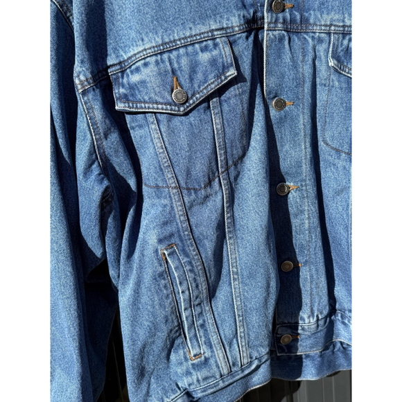 Vintage Authentic Wrangler Hero Flannel Lined Denim Jacket Size 2X 629959W Work - Picture 4 of 11